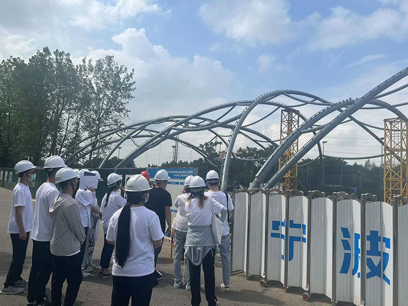 萬豪空間結構員工到寧波諾丁漢大學室外運動膜結構項目學習交流 萬豪空間結構員工到寧波諾丁漢大學室外運動膜結構項目學習交流