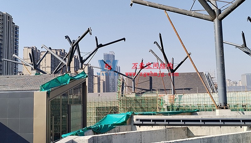 合肥文一塘溪津門天幕鋼結(jié)構(gòu)及ETFE氣枕膜工程施工進度 合肥文一塘溪津門天幕鋼結(jié)構(gòu)及ETFE氣枕膜工程施工進度