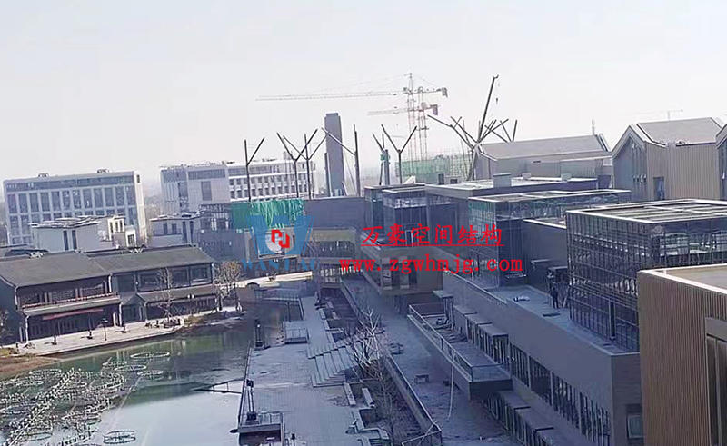 合肥文一塘溪津門天幕鋼結(jié)構(gòu)及ETFE氣枕膜工程施工進度 合肥文一塘溪津門天幕鋼結(jié)構(gòu)及ETFE氣枕膜工程施工進度