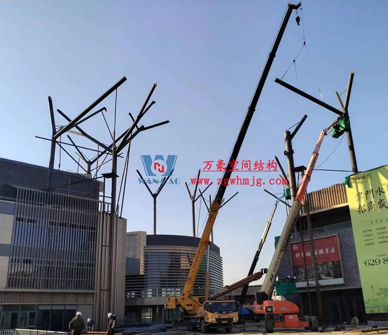 合肥文一塘溪津門天幕鋼結(jié)構(gòu)及ETFE氣枕膜工程施工進度 合肥文一塘溪津門天幕鋼結(jié)構(gòu)及ETFE氣枕膜工程施工進度
