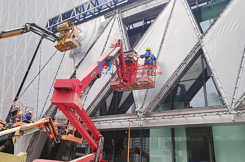 成都中建錦源匯膜結構項目工程最新進展 成都中建錦源匯膜結構項目工程最新進展