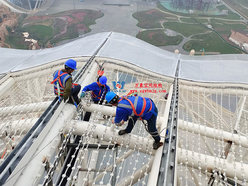 西安絲路塔ETFE膜結構項目順利完工 西安絲路塔ETFE膜結構項目順利完工