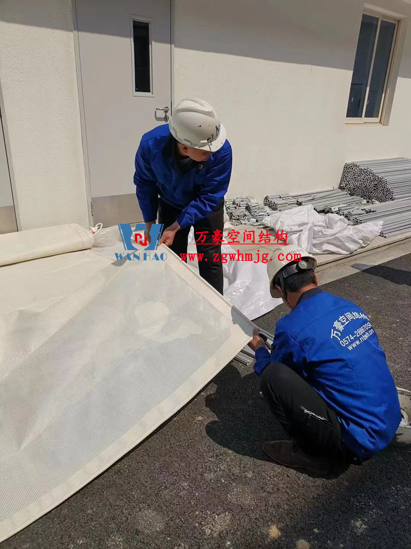寧波益富樂公司新廠房外立面PTFE網格膜結構工程