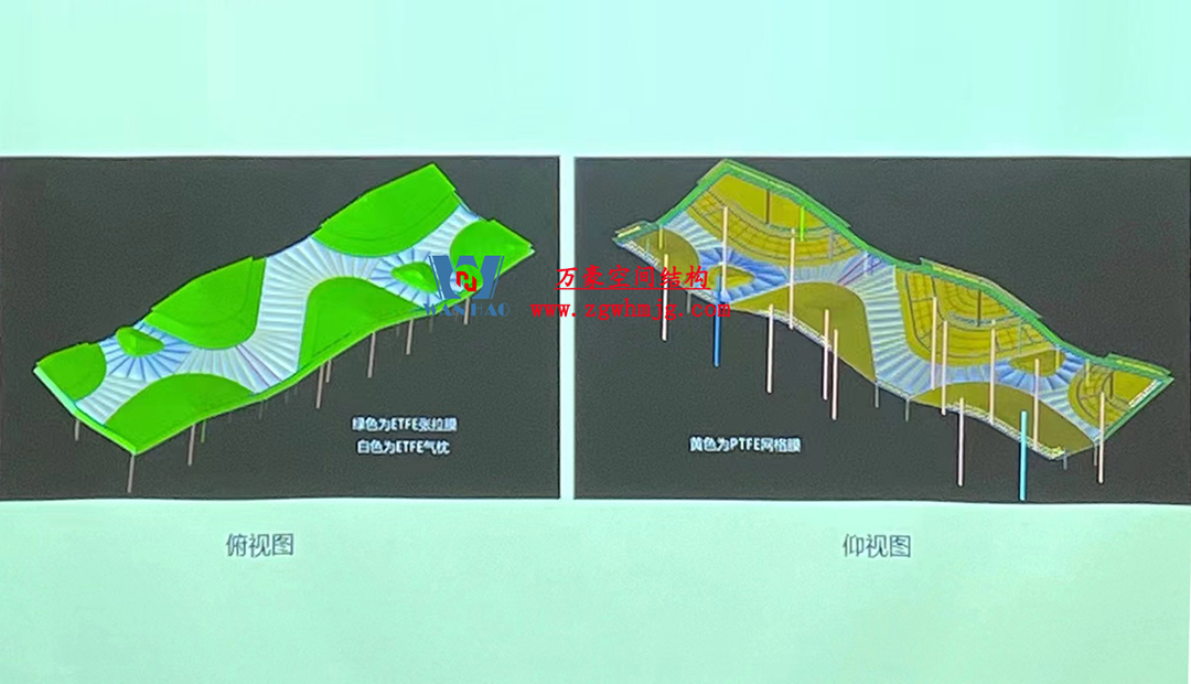 案例欣賞/復(fù)雜鋼膜結(jié)構(gòu)建筑/杭州博多森谷ETFE氣枕連廊天幕項目 案例欣賞/復(fù)雜鋼膜結(jié)構(gòu)建筑/杭州博多森谷ETFE氣枕連廊天幕項目