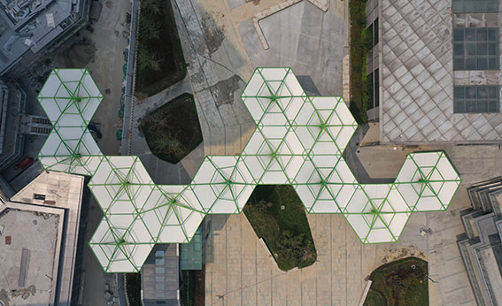 五鄉地鐵站傘狀PTFE膜結構工程