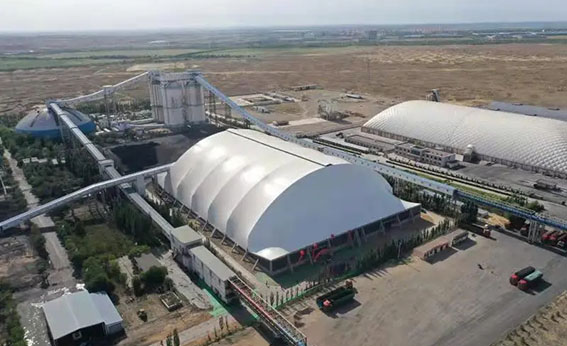內蒙能源長城五礦選煤廠鋼骨架膜棚建設項目